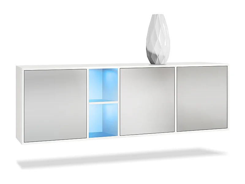 SIDEBOARD Cuba Türen in Hellgrau seidenmatt