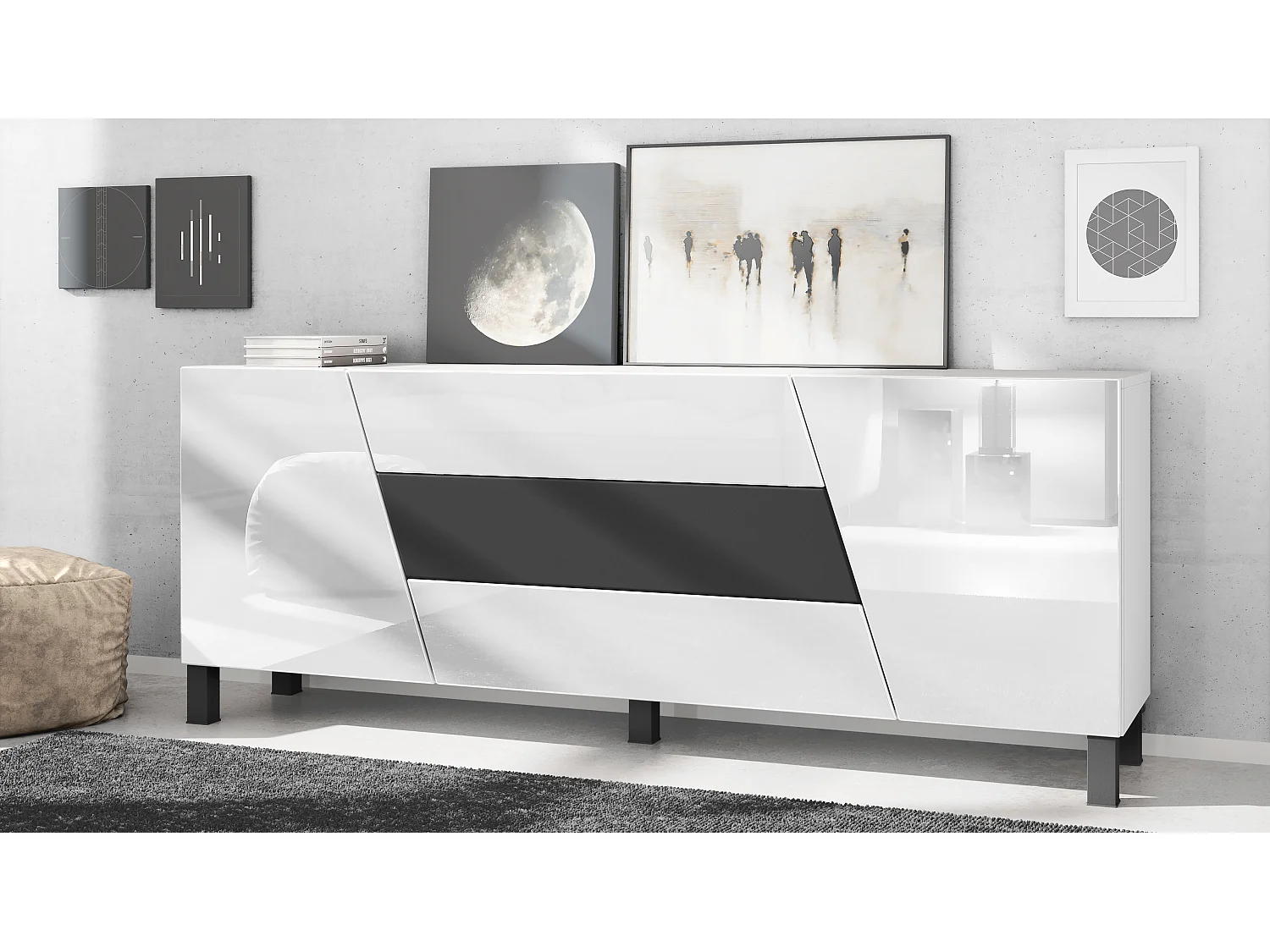 SIDEBOARD Houston Schwarz matt