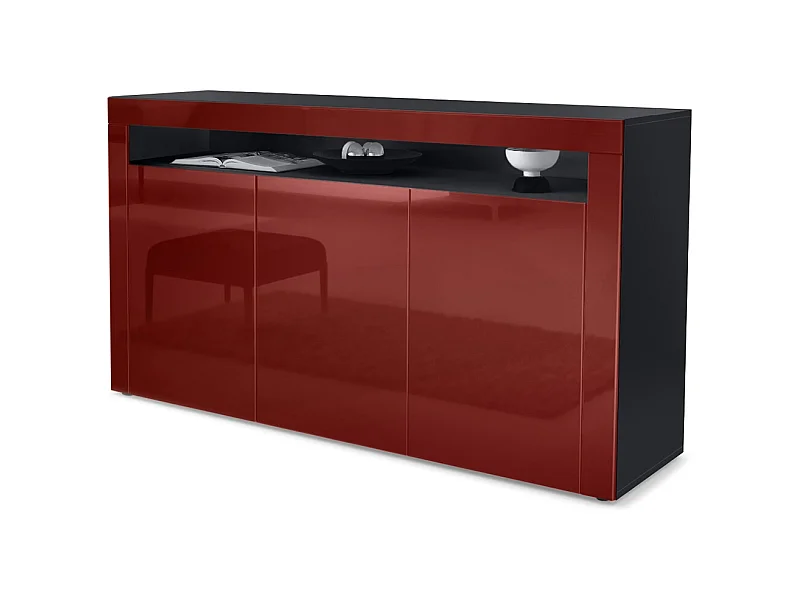 SIDEBOARD Valencia Bordeaux Hochglanz / Bordeaux Hochglanz
