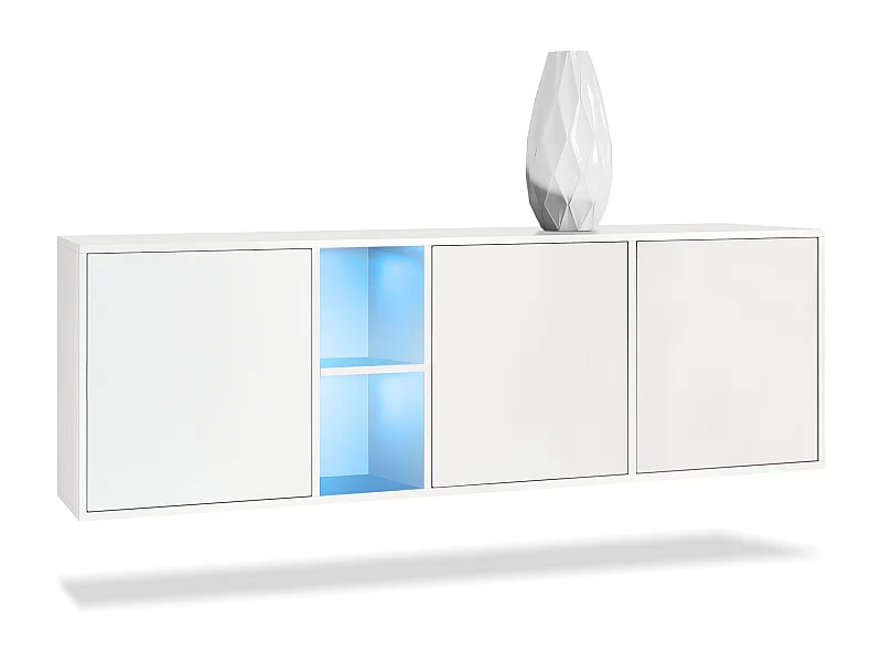 SIDEBOARD Cuba Türen in Weiß matt