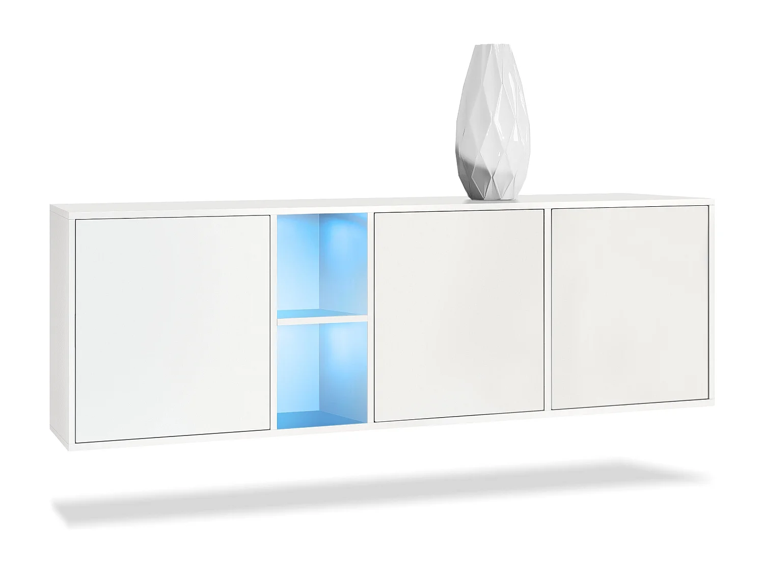 SIDEBOARD Cuba Türen in Weiß matt