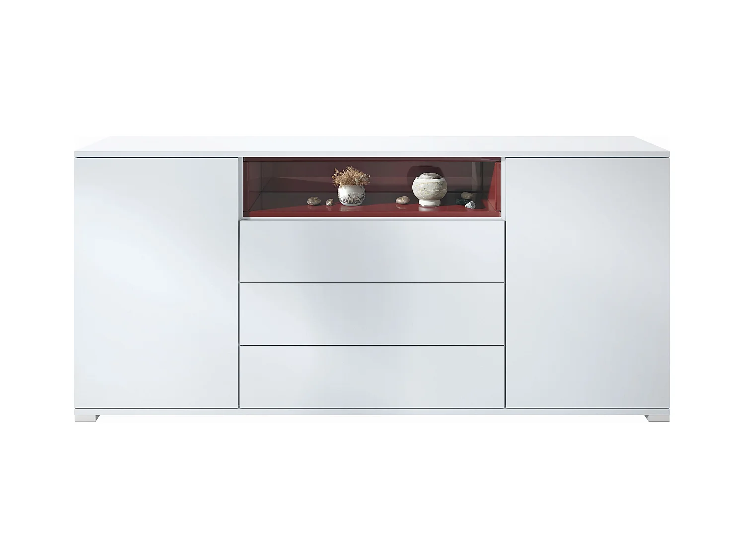 SIDEBOARD Skadu Bordeaux Hochglanz