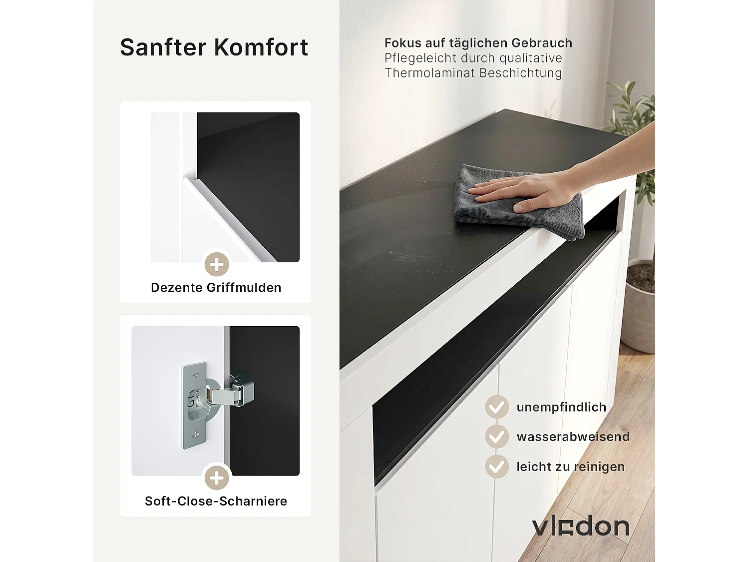 SIDEBOARD Valencia Beton Oxid Optik/ Beton Oxid Optik