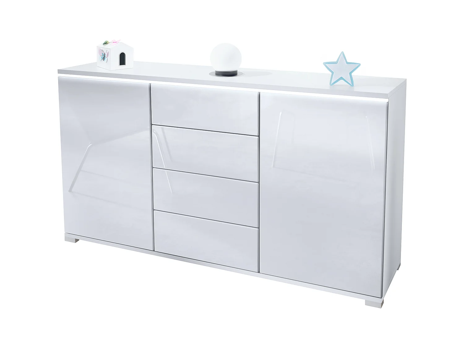 SIDEBOARD Faro Weiß Hochglanz