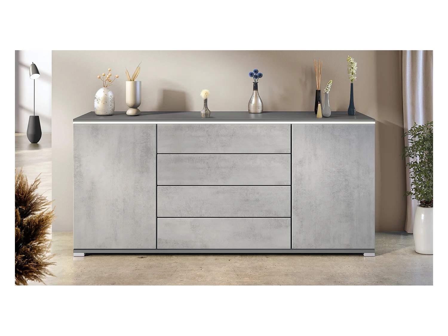 SIDEBOARD Faro Beton Oxid Optik