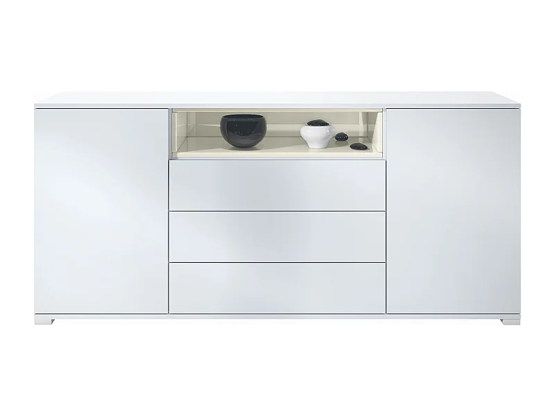 SIDEBOARD Skadu Creme Hochglanz