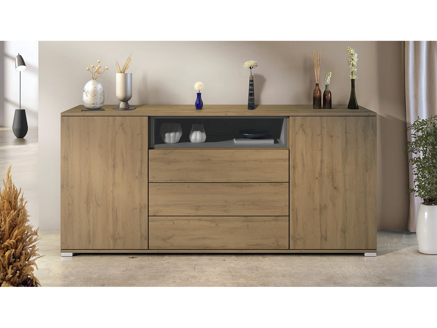 SIDEBOARD Skadu Anthrazit matt