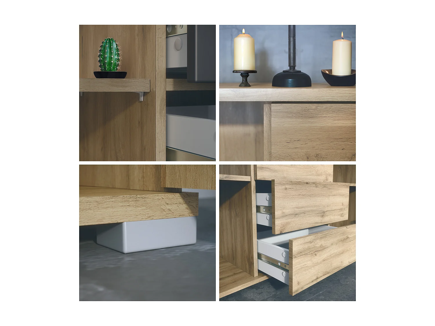 SIDEBOARD Rova Weiß Hochglanz