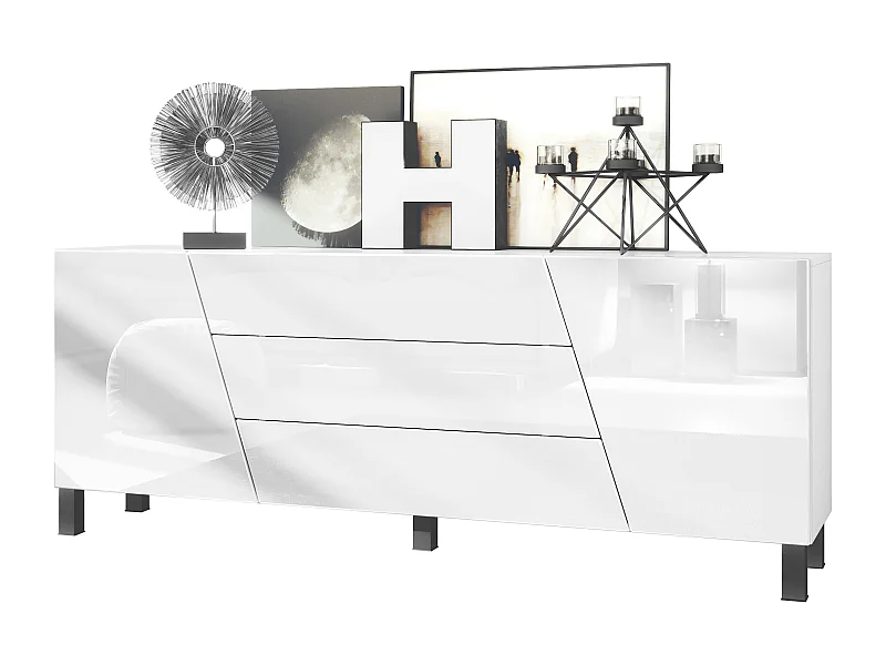 SIDEBOARD Houston Weiß Hochglanz