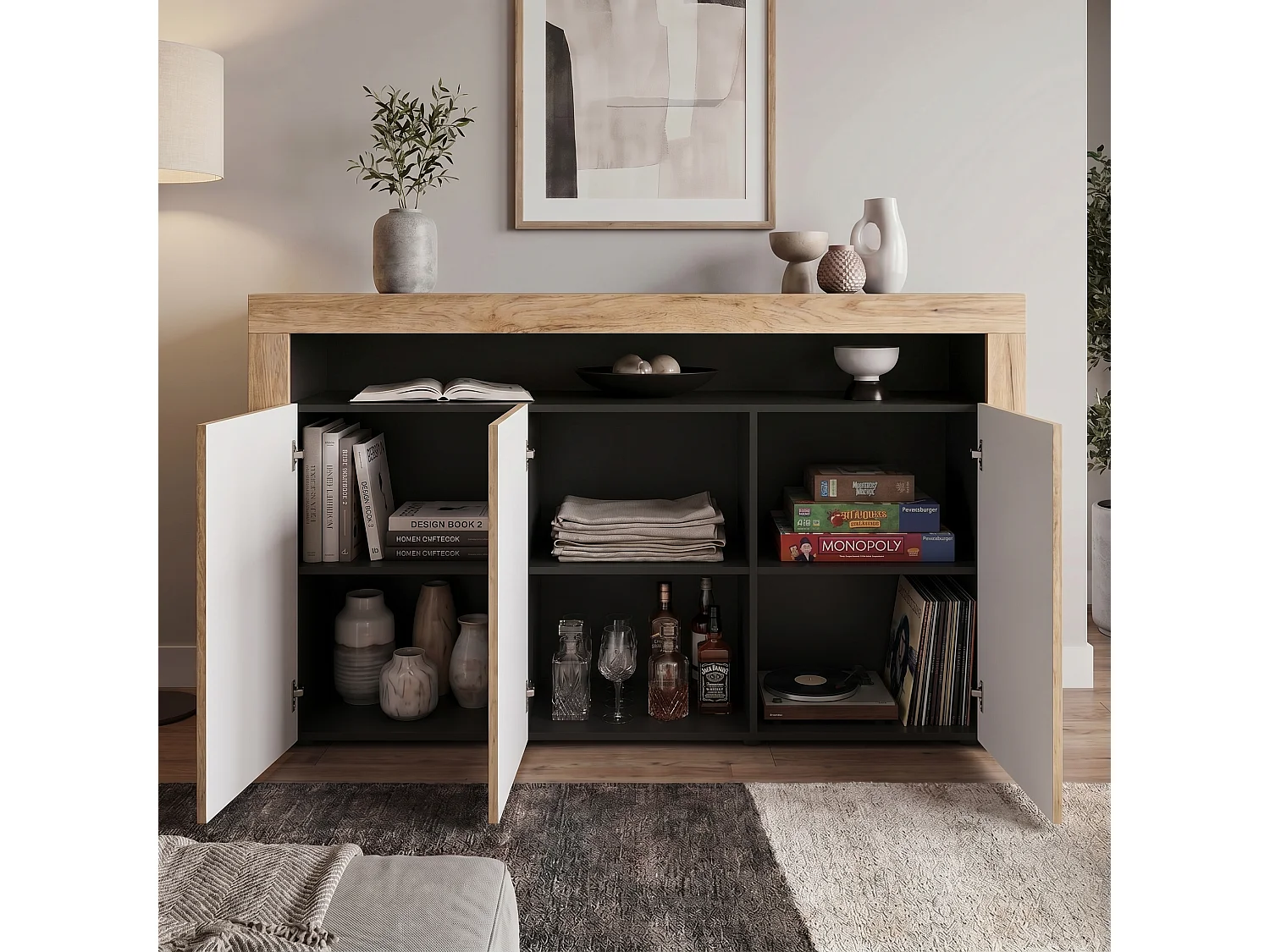 SIDEBOARD Valencia Eiche Natur/ Eiche Natur