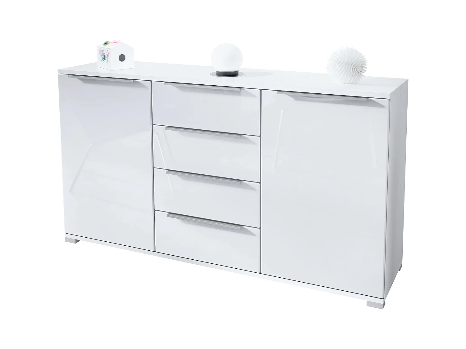 SIDEBOARD Linio Weiß Hochglanz