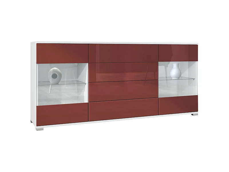 SIDEBOARD Bari Bordeaux Hochglanz