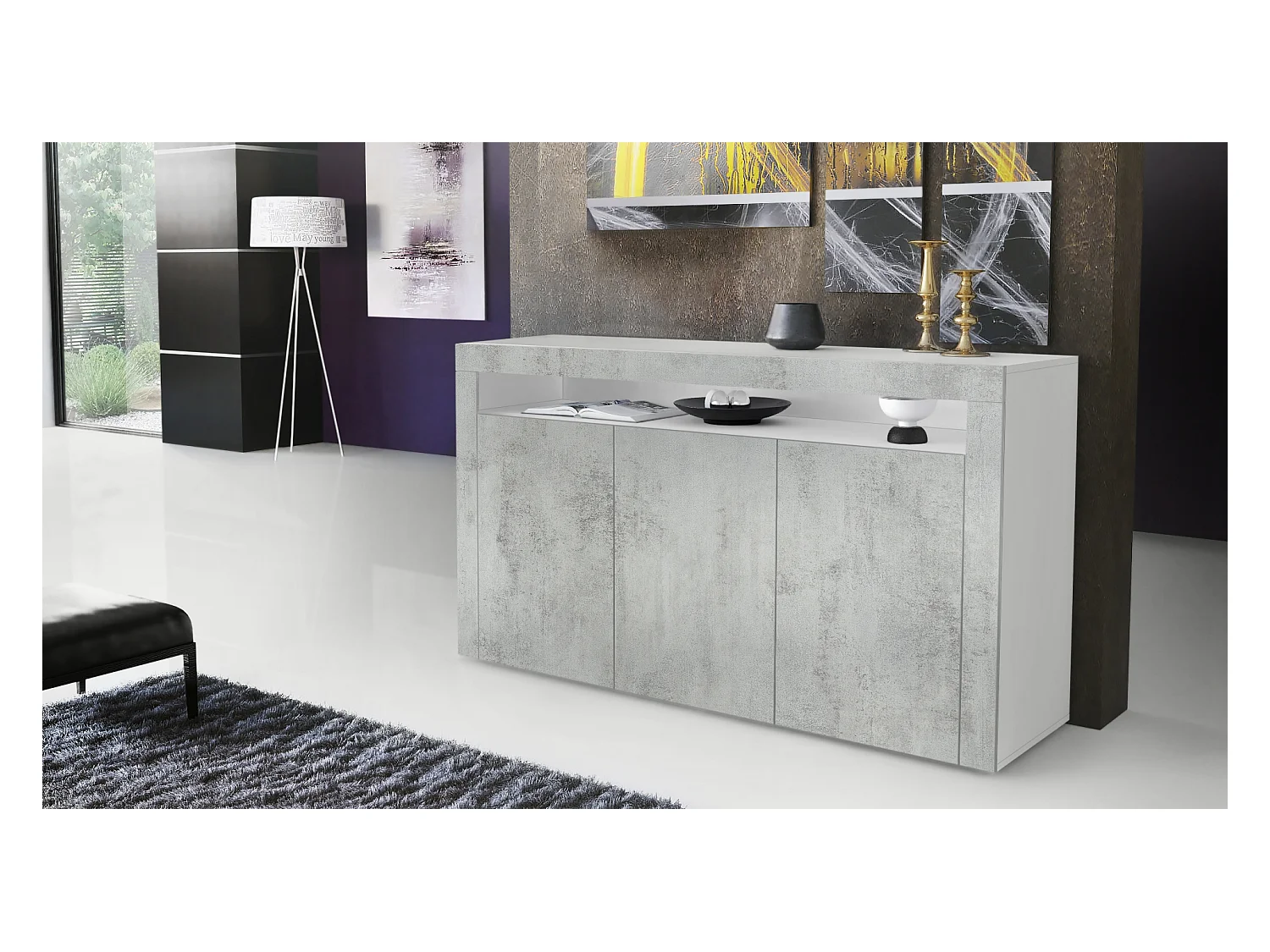 SIDEBOARD Valencia Beton Oxid Optik/ Beton Oxid Optik