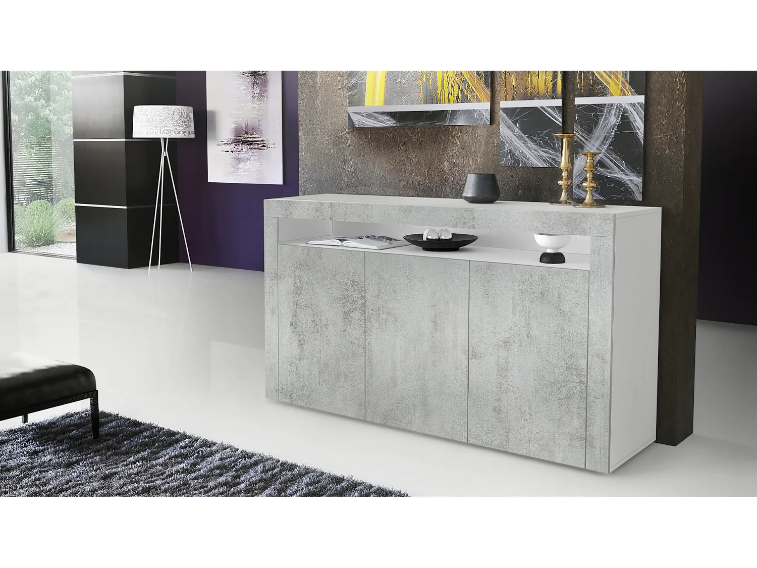 SIDEBOARD Valencia Beton Oxid Optik/ Beton Oxid Optik