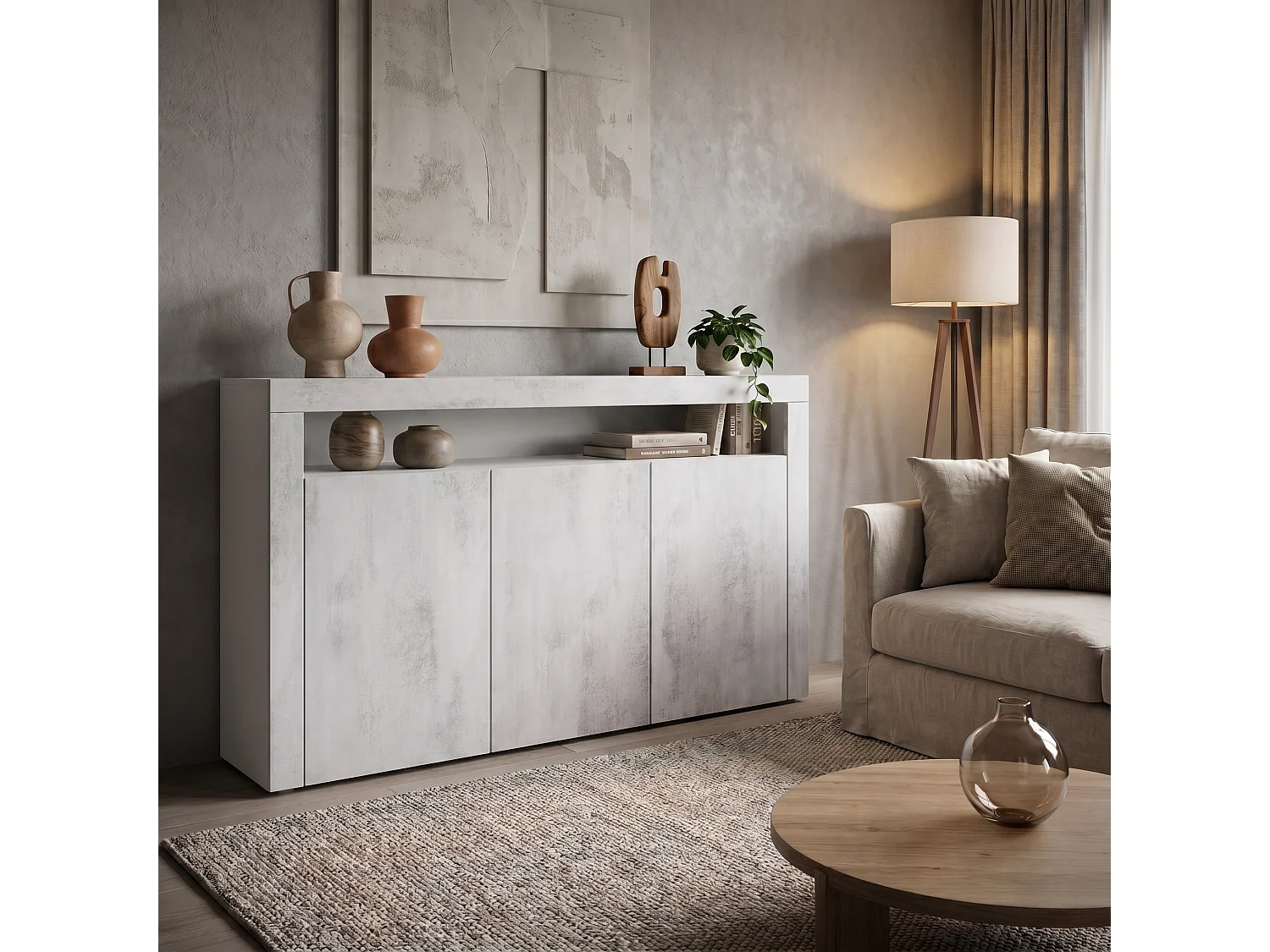 SIDEBOARD Valencia Beton Oxid Optik/ Beton Oxid Optik