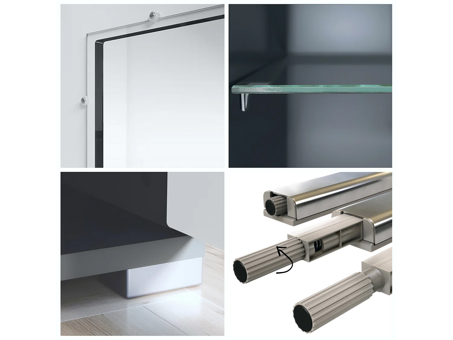 SIDEBOARD Grömitz Schwarz Hochglanz