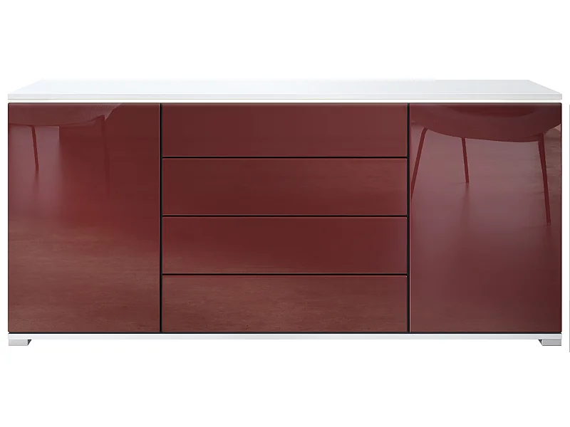SIDEBOARD Faro Bordeaux Hochglanz