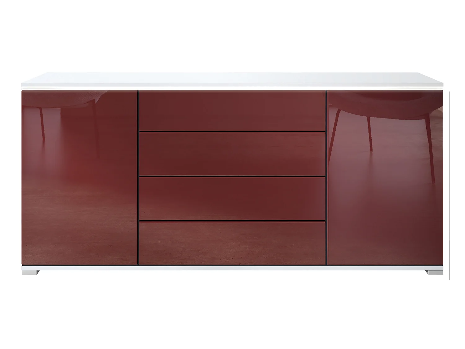 SIDEBOARD Faro Bordeaux Hochglanz