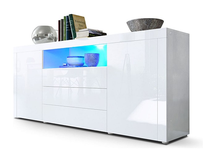 Sideboard Weiss Hochglanz Gunstig