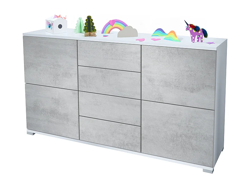 SIDEBOARD Rova Beton Oxid Optik