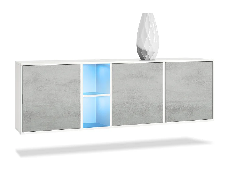 SIDEBOARD Cuba Türen in Beton Oxid Optik