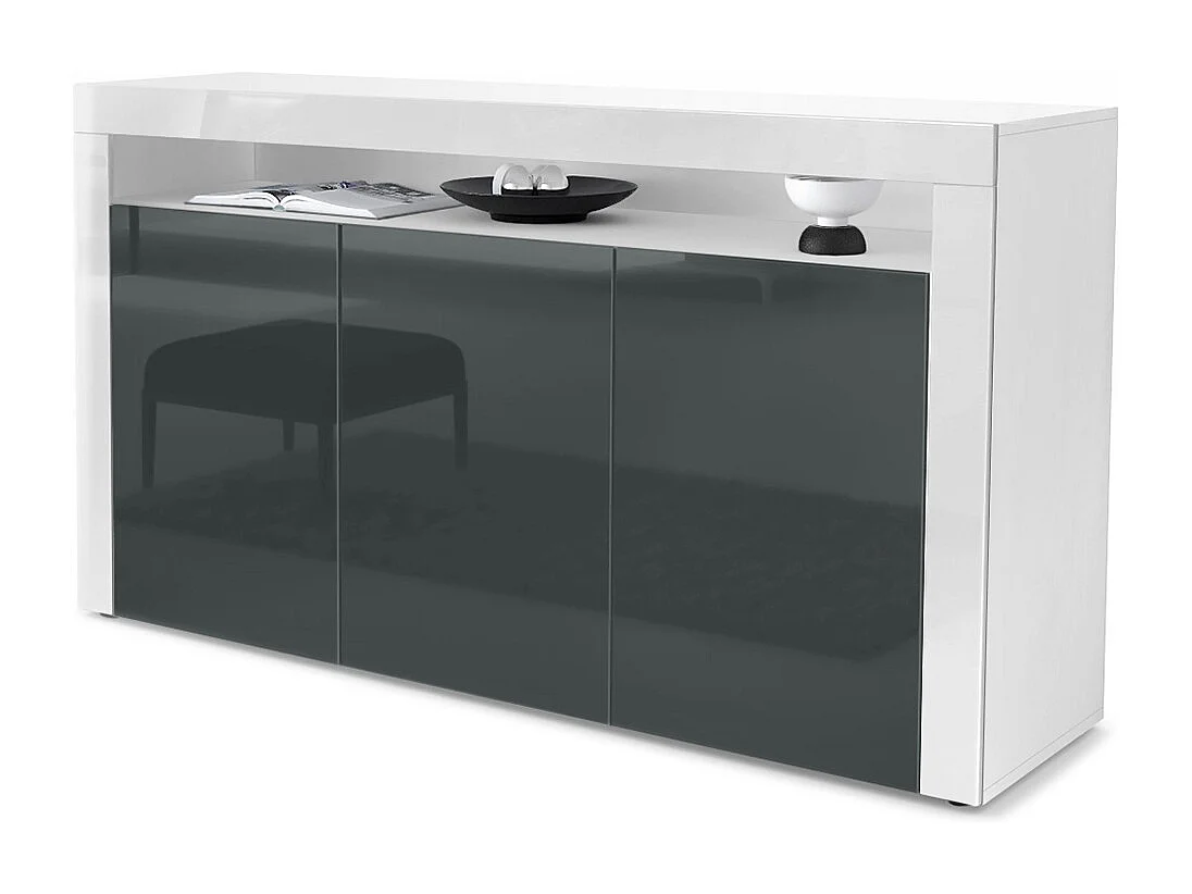 SIDEBOARD Valencia Grau Hochglanz