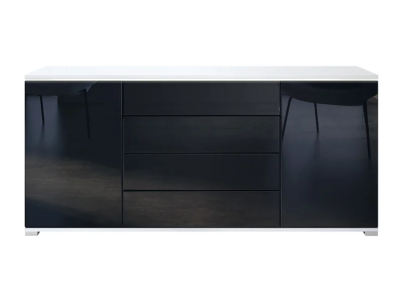 SIDEBOARD Faro Schwarz Hochglanz