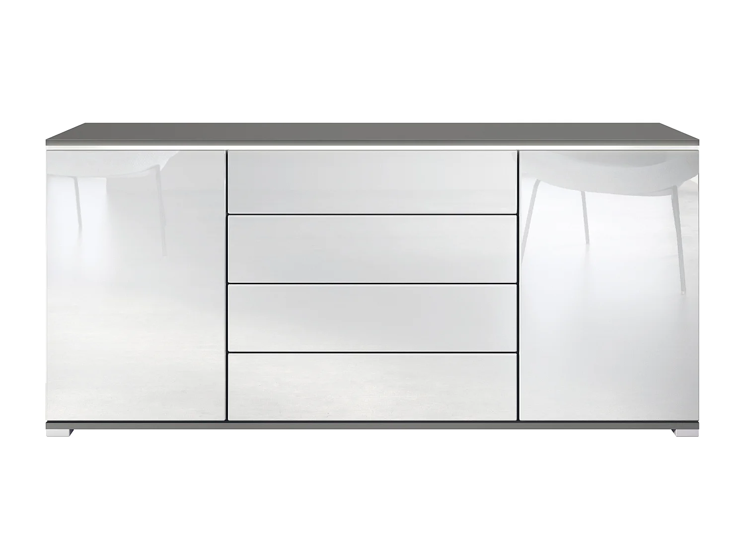 SIDEBOARD Faro Weiß Hochglanz