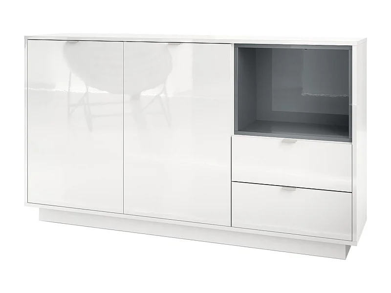 SIDEBOARD Metro Einsatz in Grau Hochglanz