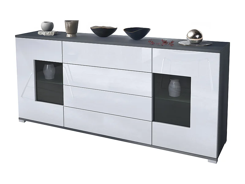 SIDEBOARD Grömitz Weiß Hochglanz