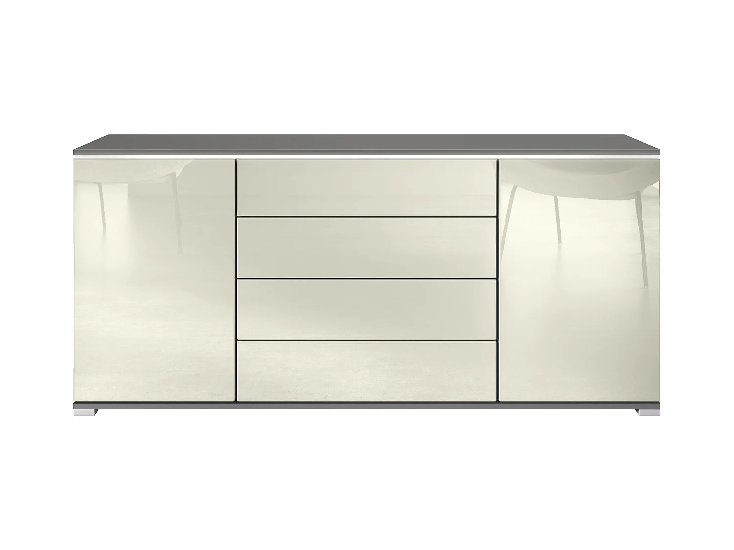 SIDEBOARD Faro Creme Hochglanz