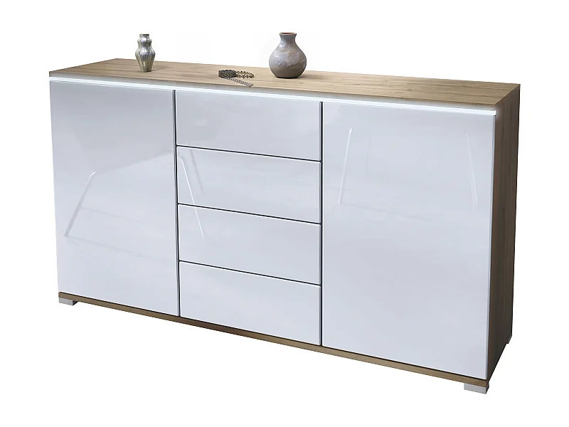 SIDEBOARD Faro Weiß Hochglanz