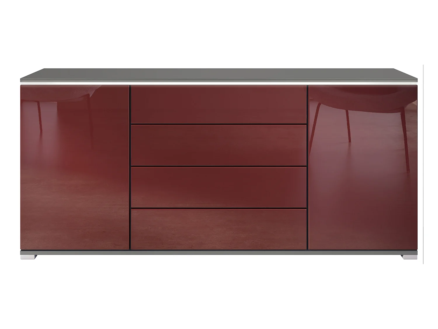 SIDEBOARD Faro Bordeaux Hochglanz