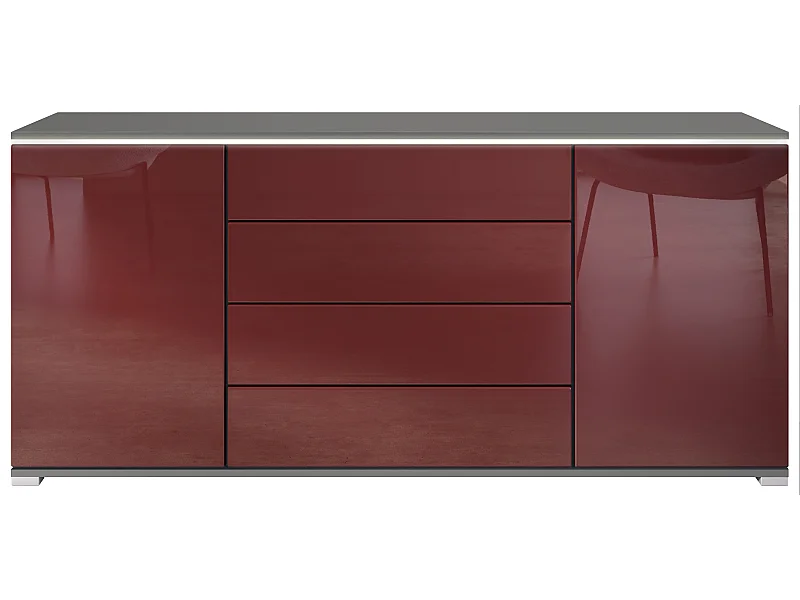 SIDEBOARD Faro Bordeaux Hochglanz