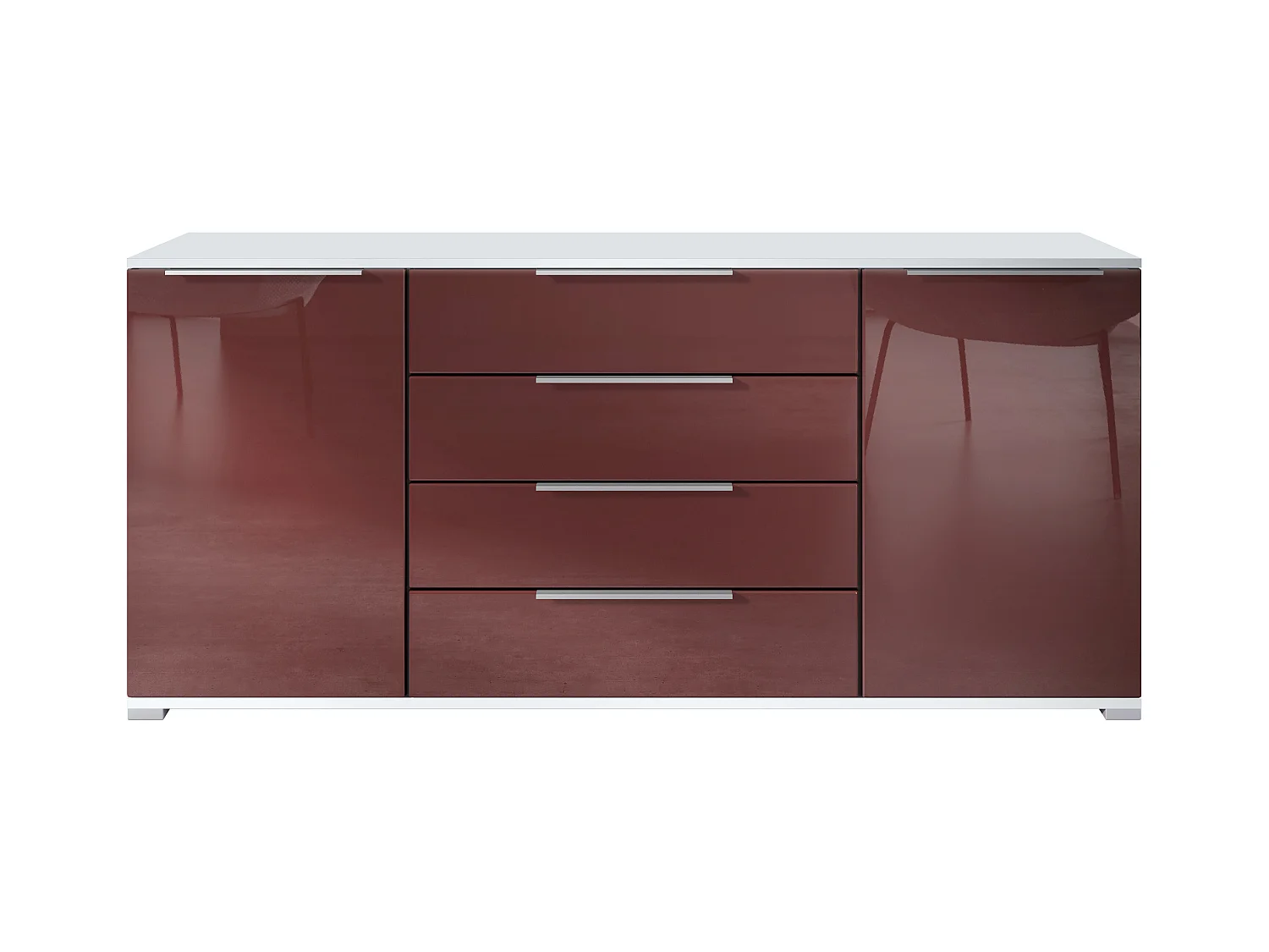 SIDEBOARD Linio Bordeaux Hochglanz