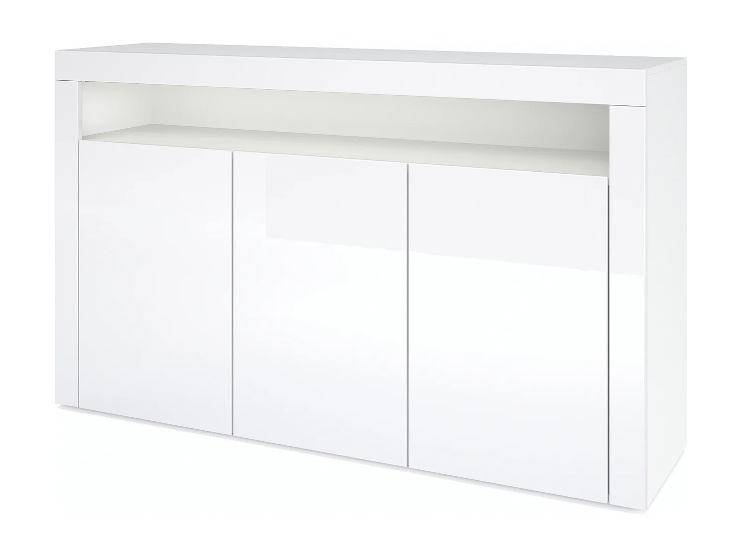 SIDEBOARD Valencia Weiß Hochglanz / Weiß Hochglanz