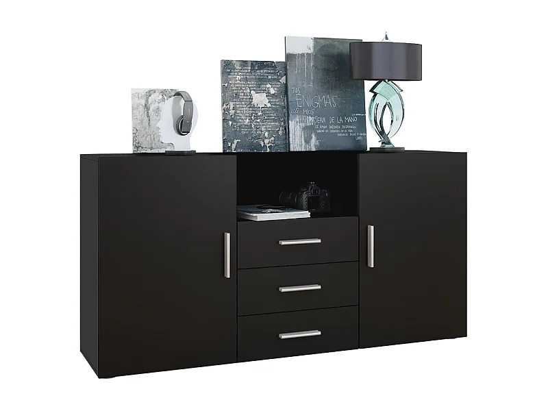 SIDEBOARD Skadu Front in Schwarz matt