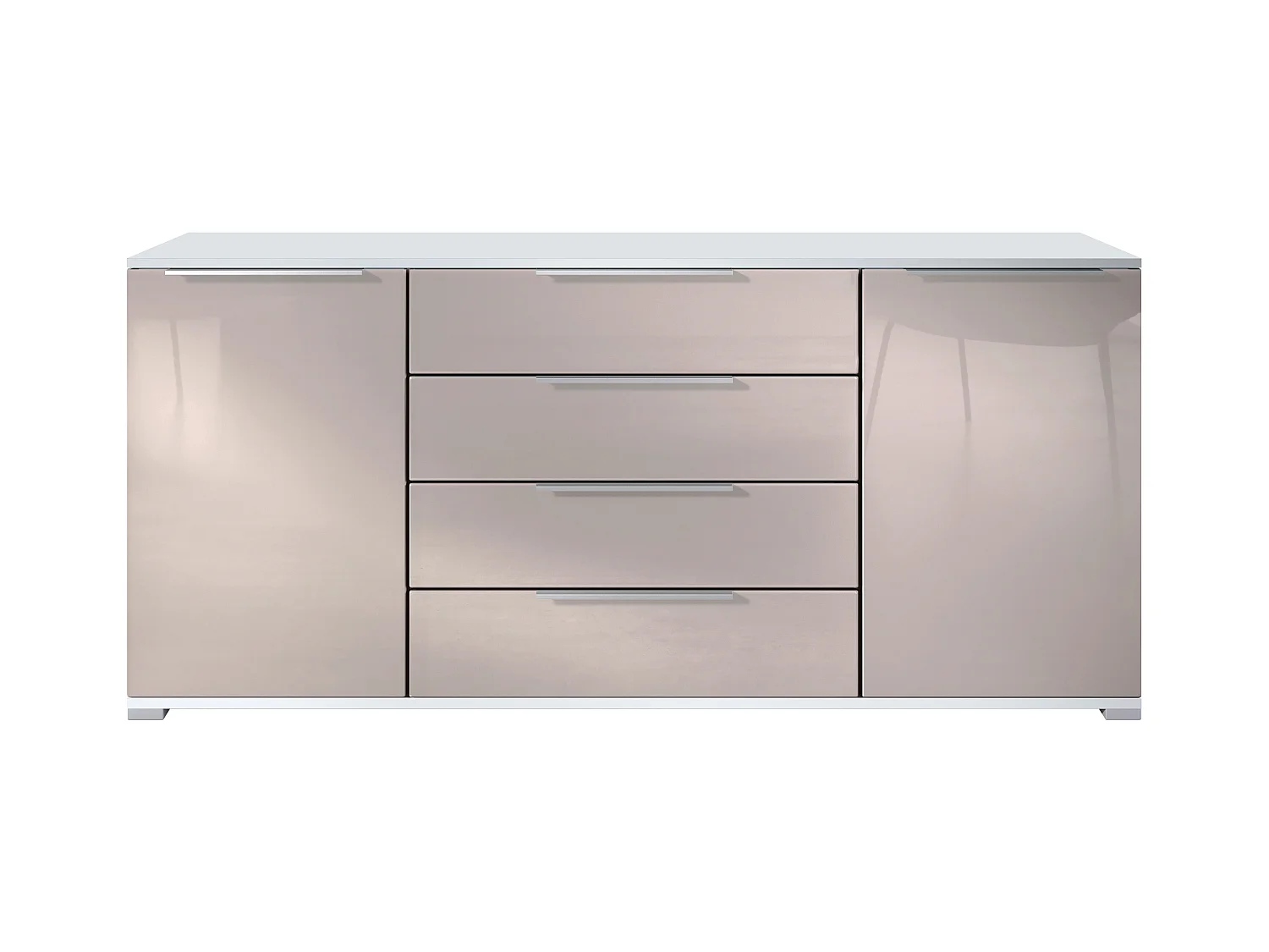 SIDEBOARD Linio Sandgrau Hochglanz