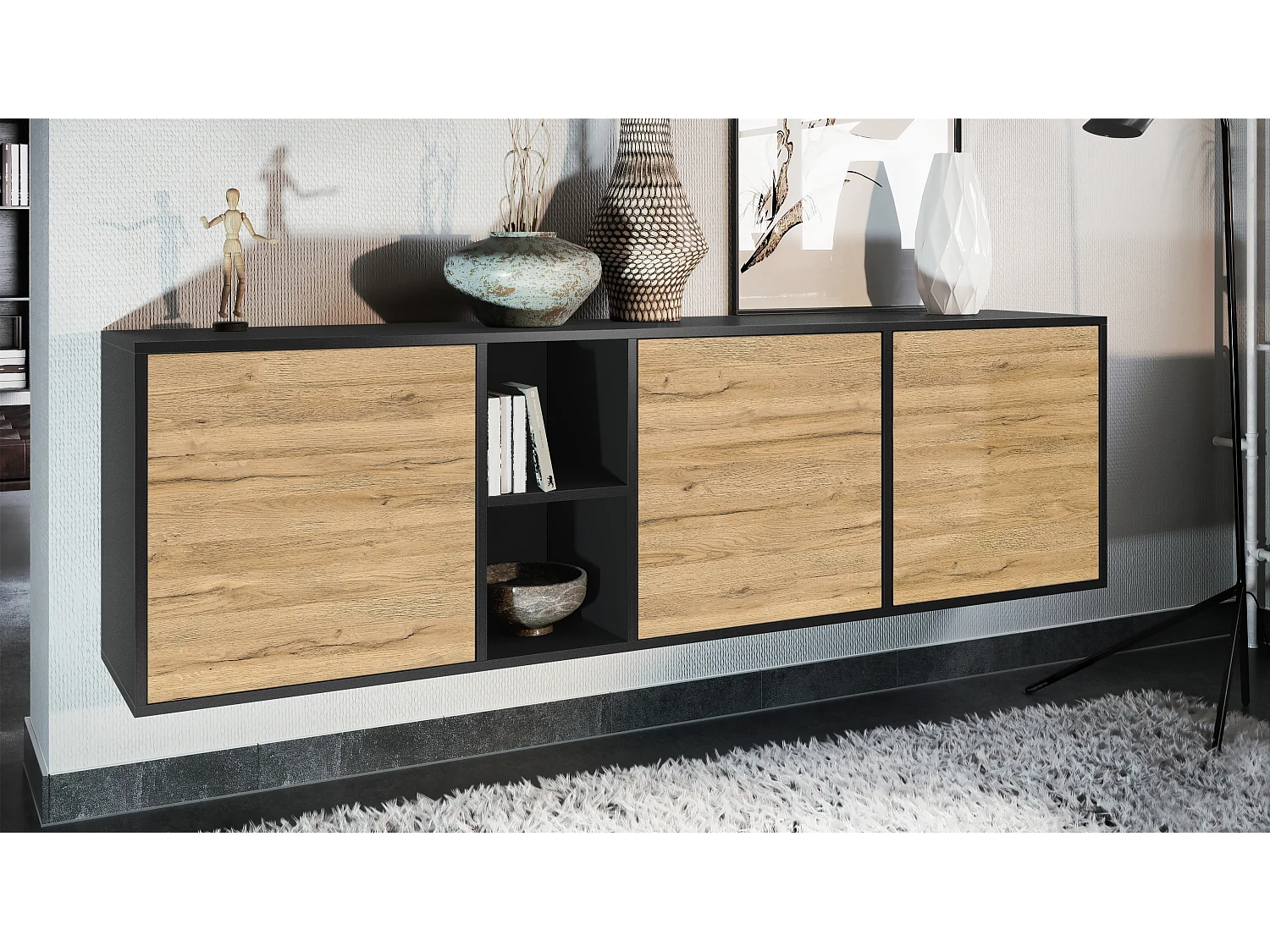 SIDEBOARD Cuba Türen in Eiche Natur