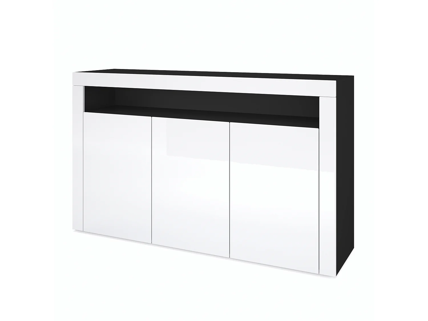 SIDEBOARD Valencia Weiß Hochglanz / Weiß Hochglanz