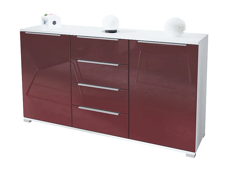 SIDEBOARD Linio Bordeaux Hochglanz