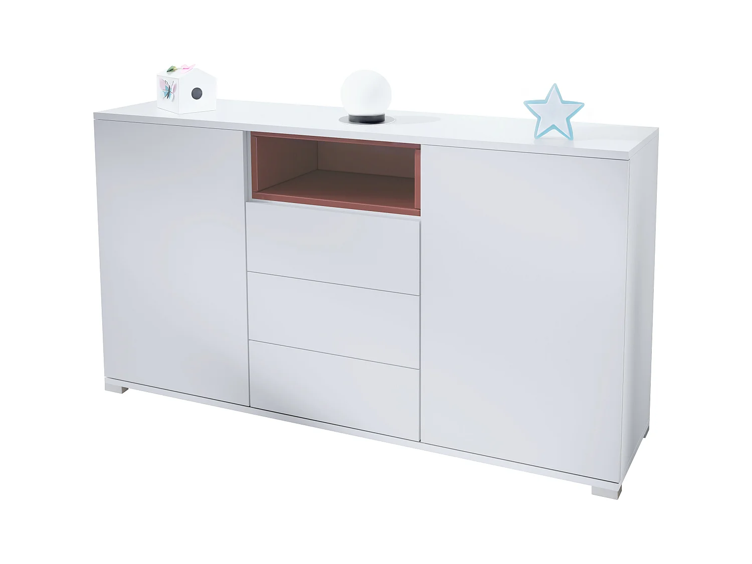 SIDEBOARD Skadu Bordeaux Hochglanz