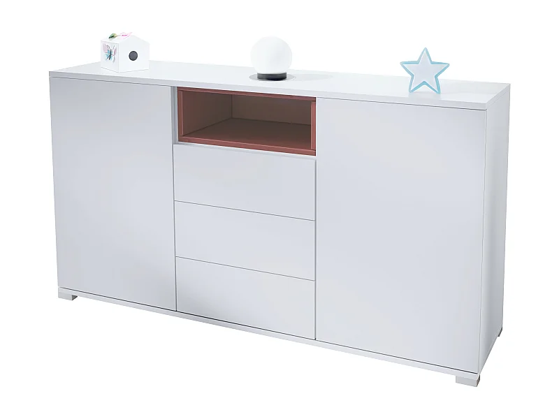 SIDEBOARD Skadu Bordeaux Hochglanz