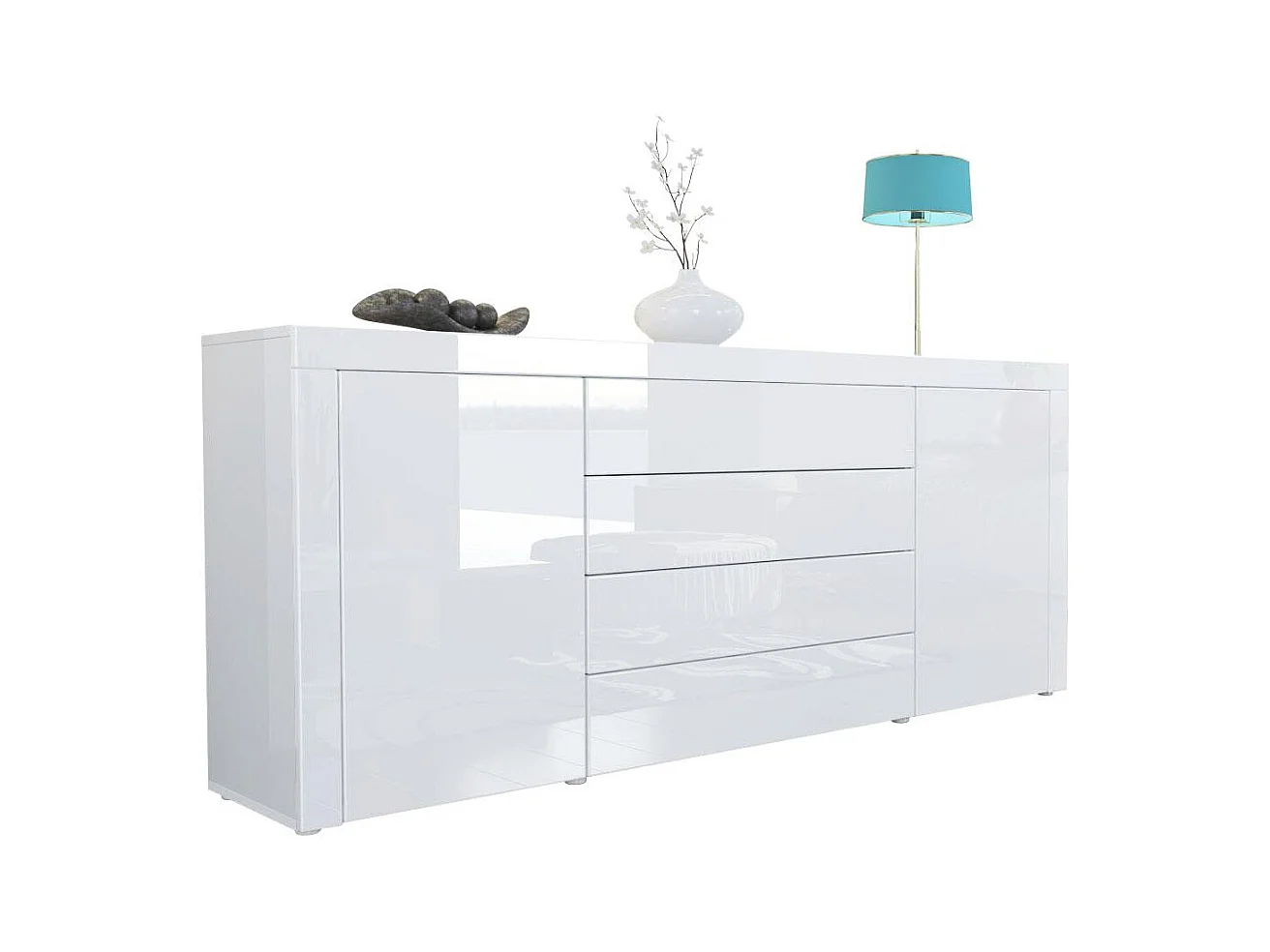 SIDEBOARD La Paz Weiß Hochglanz / Weiß Hochglanz