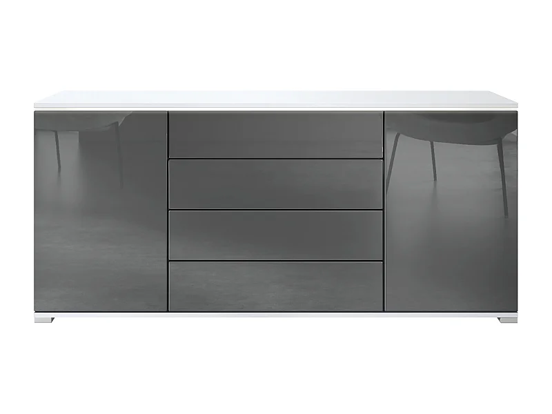 SIDEBOARD Faro Grau Hochglanz