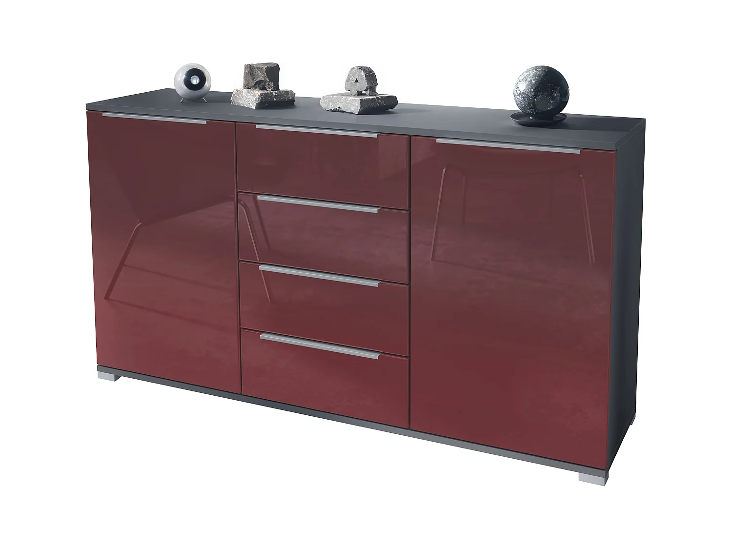 SIDEBOARD Linio Bordeaux Hochglanz