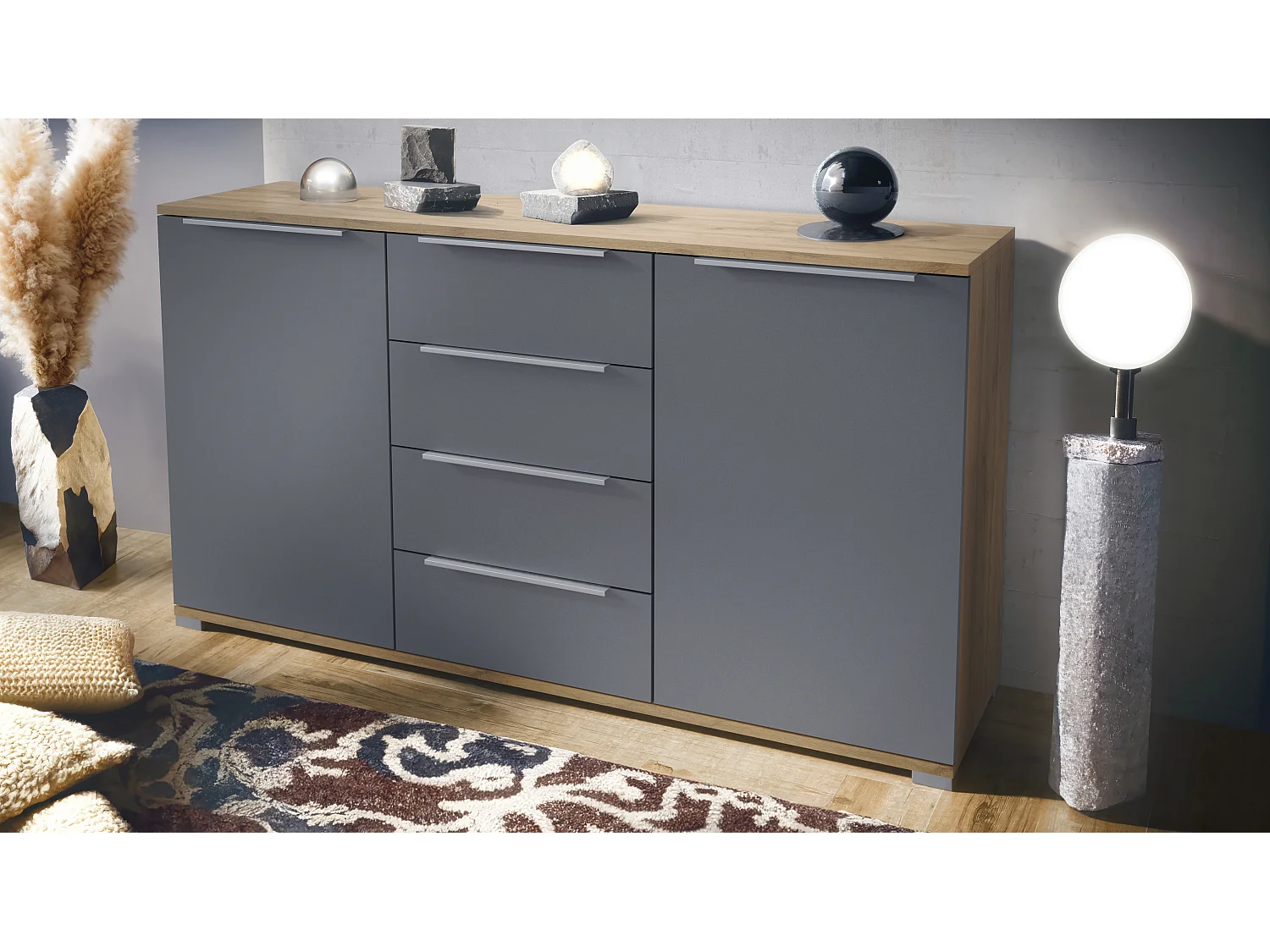 SIDEBOARD Linio Anthrazit matt