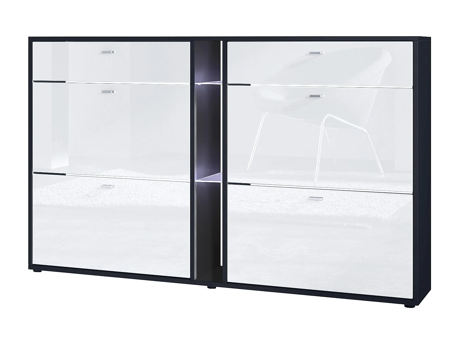 SCHUHSCHRANK Today Fronten in Weiß Hochglanz