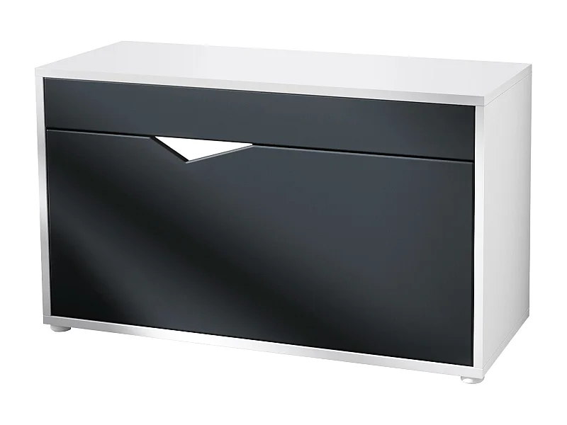 SCHUHSCHRANK Kolmio Schwarz matt