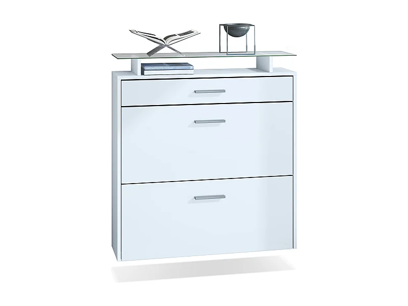 SCHUHSCHRANK Malea Front in Weiß matt